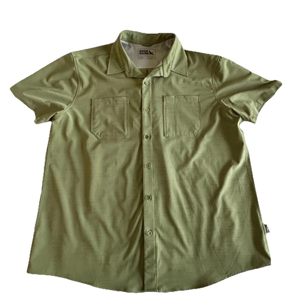 Eddie Bauer Shirt Mens XL Short Sleeve Button Up Performance Stretch Gorpcore